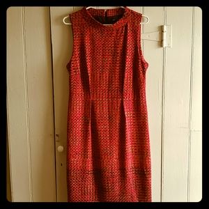 Lord & Taylor Fall Splash Houndstooth Print Dress